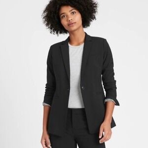 Banana Republic Black long ad lean Blazersize 4 Career Business Formal Interview